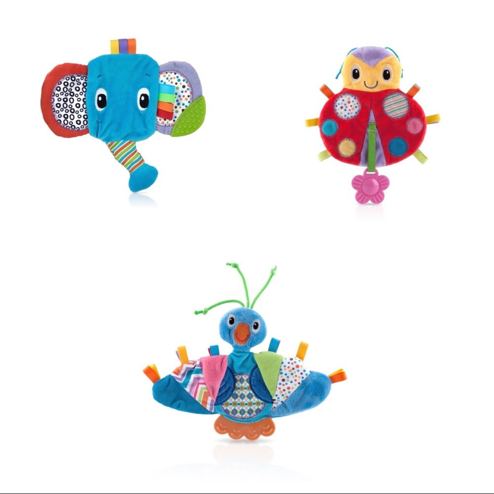 New Nuby comfort blankie pals teethers